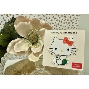 2025 LIMITED EDITION Starbucks Hello Kitty Die Cut Gift Card Holiday $10 Balance